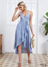 Autumn Blue Fashion Midi Dress